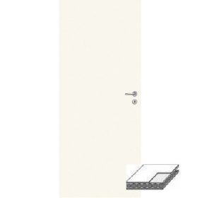   Fehér, festett, tele, furatos ajtólap, BB zárral, 2 db normál pánttal