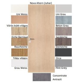   CPL Lamikor, festett, tele, furatos faforgácsbetétes ajtólap, PZ zárral, 2 db normál pánttal