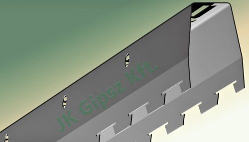 Főtartó sarkosan hajlított élü sávos álmennyezetekhez 